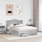  Konstrukcija postelje Siva Sonoma 140 x 200 cm Konstruiran les, (5000102323) | Shoptok.si