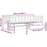 vidaXL Dnevni krevet s ladicama bez madraca 90x200 cm masivno drvo | shoptok.hr