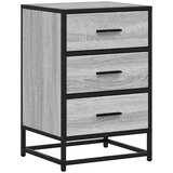 vidaXL Nočna omarica siva sonoma 40x34,5x60 cm inž. les in kovina | Shoptok.si