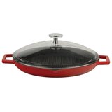 Lava okrugla rebrasta grill tava s integriranim ručkama i staklenim poklopcem | Eponuda.ba