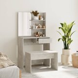 vidaXL Toaletna mizica komplet betonsko sive barve 74,5x40x141 cm Cene