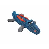 Nobby mesh igračka za mačke pliš krokodil plavi 37cm u