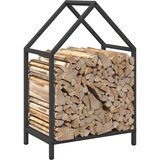  stojalo za drva črno 40x25x60 cm hladno valjano jeklo | Shoptok.si