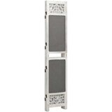  338555 4-Panel Room Divider Grey 140x165 cm Fabric | shoptok.hr
