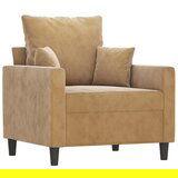  The Living Store Fotelj rjav 60 cm žamet - Enosed, (21495131) | Shoptok.si