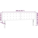  Uzglavlje crno 200 x 5 x 78/88 cm od umjetne kože | shoptok.hr