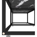 TV ormarić boja crnog mramora 180x40x40,5 cm od kaljenog stakla | Eponuda.com