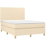  s oprugama i madracem krem 140 x 190 cm od tkanine | shoptok.hr