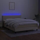  box spring s madracem LED krem 140x200 cm od tkanine | shoptok.hr