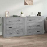  Komoda 2 kosa siva sonoma inženirski les | Shoptok.si