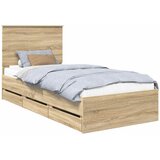 Krevetna konstrukcija s ladicama Sonoma hrast 100 x 200 cm | Eponuda.com