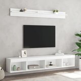  5-dijelni zidni TV elementi s LED bijeli od konstruiranog drva | shoptok.hr