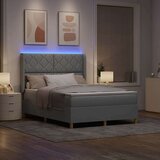 Box spring krevet Svijetlo siva 160 x 200 cm tkanina | shoptok.hr