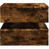Ormarić za uzglavlje LED boja dimljenog hrasta 50x50x40 cm | Eponuda.com