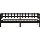  Dnevna postelja črna 90x190 cm trdna borovina, (20723893) | Shoptok.si
