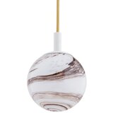  Argon 8451 - Luster na sajli ALMIROS 1xE14/7W/230V, Ø 12 cm, alabaster bela/zlatna | Eponuda.com