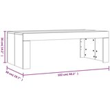vidaXL Klubska mizica betonsko siva 102x50x36 cm inženirski les | Shoptok.si