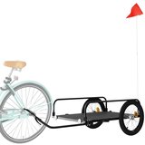 Prikolica za bicikl crna 135 x 70 x 37 cm željezna | shoptok.hr