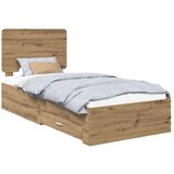  Okvir za krevet s uzglavljem Umjetnički hrast 90 x 200 cm | shoptok.hr