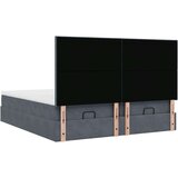 vidaXL Okvir kreveta s madracima tamnosivi 160x200cm baršunasti | shoptok.hr