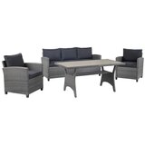 Modern Living Lounge Garnitura Lisabon, Siva, Rjava, 4-Delni Set | Shoptok.si
