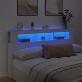 vidaXL LED posteljno vzglavje belo 180x18,5x103,5 cm inženirski les Cene