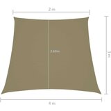 vidaXL Senčno jadro oksford blago trapez 2/4x3 m bež, (20610632) | Shoptok.si