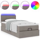  Otomanski okvir kreveta s madraca smeđesivi 90x190cm tkanine | shoptok.hr