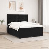  Boxspring krevet s madracem Crna 200 x 200 cm Baršun | shoptok.hr