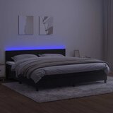 Krevet box spring s madracem LED crni 200x200 cm baršun | Eponuda.ba