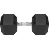  HEX gumom obložena bučica od lijevanog željeza 37,5 kg REBEL ACTIVE | shoptok.hr