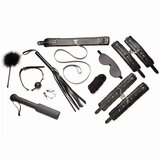Master Series Hook Up 10-Piece Plush Bondage Set - Black Cijene