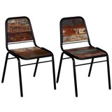 Maison Chic Jedilni stoli - Vzorci stoli 2 kosa trden predelan les A570, (22032389) | Shoptok.si