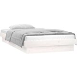  Posteljni okvir LED bel 90x190 cm trden les, (20903782) | Shoptok.si