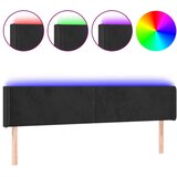 Maison Chic led posteljno vzglavje - vzglavna omarica - nočna omarica črno 203x16x78/88 cm žamet, (21712061) Cene