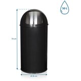 MID.YOU Koš Za Smeti Push, 50 L, Črna | Shoptok.si