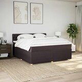  Krevet s oprugama i madracem tamnosmeđi 180x200 cm tkanina | shoptok.hr