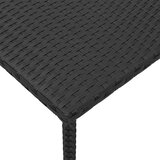  Vrtni stolić za kavu pravokutni crni 80x40x37 cm poliratan | shoptok.hr
