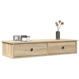vidaXL Stenska polica s predali sonoma hrast 100x37,5x19 cm inž. les Cene