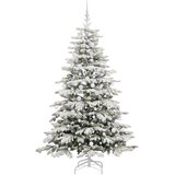  Umjetno božićno drvce s nogom Bijelo 210 cm PE i PVC | shoptok.hr