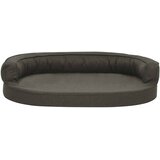  Ergonomski madrac za pse 75 x 53 cm izgled platna tamnosivi | shoptok.hr