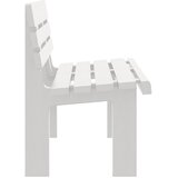  Vrtna klupa bijela 110 x 52 x 71 cm od polipropilena | shoptok.hr