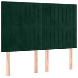  LED uzglavlje tamnozeleno 144x5x118/128 cm baršunasto | shoptok.hr