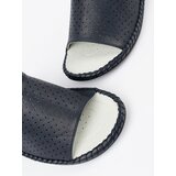 Shelvt Flip-flops with leather insert navy blue | Shoptok.si