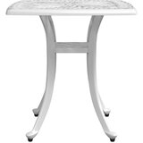  Vrtni stol bijeli 53 x 53 x 53 cm od lijevanog aluminija | shoptok.hr
