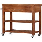 vidaXL Kuhinjska kolica od masivnog bagremovog drva 100 x 48 x 89 cm | shoptok.hr