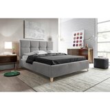 CARRYHOME oblazinjena postelja 160 cm x 220 cm , tekstil siva | Shoptok.si