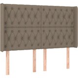  Krevet box spring s madracem LED smeđesivi 140x200 cm tkanina | shoptok.hr