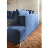 Miuform Tamno plava sklopiva kutna garnitura od samta (s desnim kutom/u obliku slova "U") Lazy Lukka – | shoptok.hr