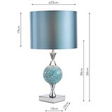  Där Lighting ELS4223 - Stona lampa ELSA 1xE27/40W/230V plava/sjajni hrom | Eponuda.com